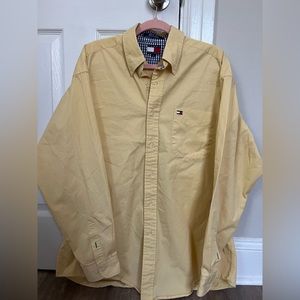 Yellow button down. Willing to talk about price and send more pictures.